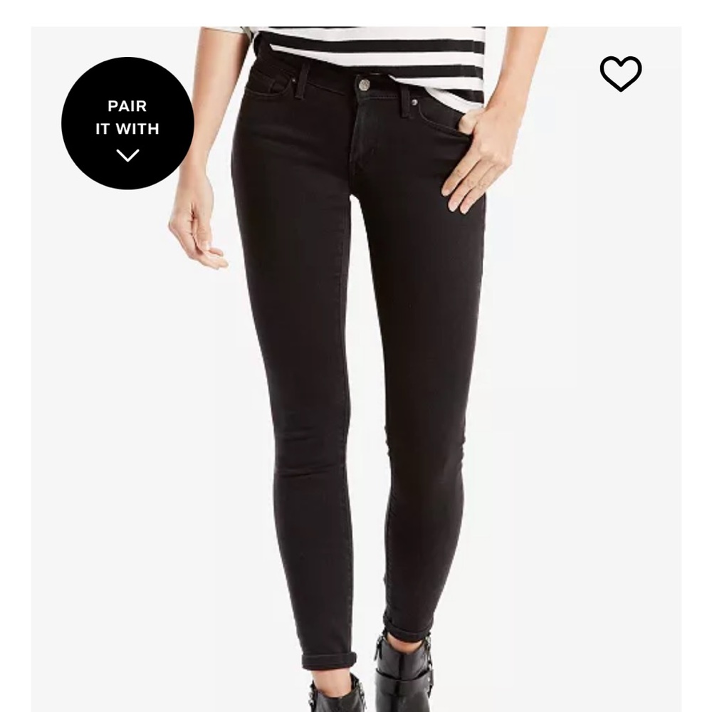 Levi's Black Skinny Jeans for Women 711